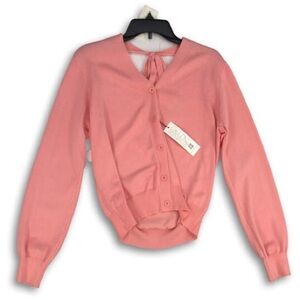 Kate Kasin Pink Button Up Cardigan Size Small
